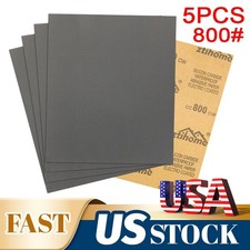 5x Sandpaper Wet Dry 800 grit 9 11 inch Abrasive Sand Paper Sheet Wood Car Metal