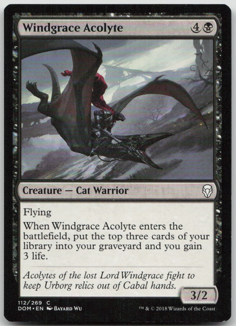 Windgrace Acolyte #112 Common Dominaria Magic: The Gathering Warped