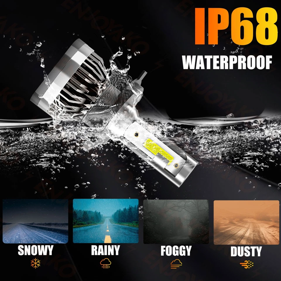 For Chevrolet Cruze 2010-2010 6000K LED Headlight Kit High Low Beam Bulbs 2Pcs - Изображение 4 из 4