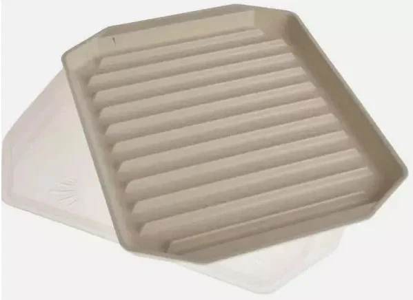 Estante para tocino microondas con tapa para salchichas para perros calientes parrilla sartén bandeja utensilios de cocina EE. UU. Foto 3 de 4