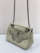 FURLA Shoulder Bag Leather White Plain