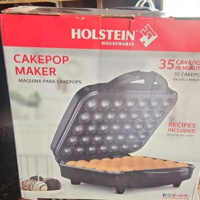 Holstein Housewares 35-Count Cake Pop Maker Red Electric Non-Stick Compact