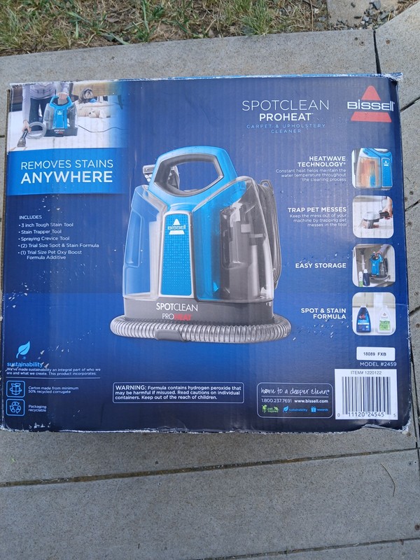 Bissell Carpet Upholstery Cleaner SpotClean ProHeat Vacuum Stains Spots 2459