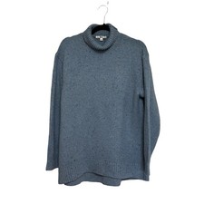 NEW Uniqlo:C Women’s Oversized Turtleneck Sweater in Blue Speckle Knit - Size S