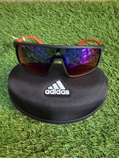 Adidas Athletic Sport Sunglasses SP0057 02Z PRFM UV Shield Red Black Mirrored