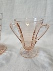 Vintage Anchor Hocking Pink Depression Glass Footed Cup Dish & Sugar Bowl — photo 2