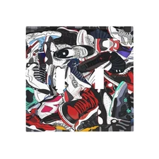 Retro Basketball Shoes Sneaker Pattern Double Toggle Light Switch Cover Decor...