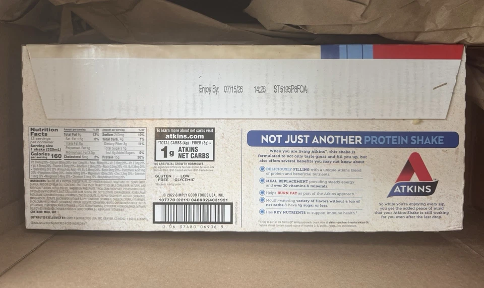 Batido Atkins Vainilla Cremosa Alto en Proteínas, Bajo en Carbohidratos 3 Paquetes 12 Unidades Foto 3 de 4