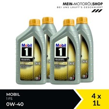 Mobil 1 FS 0W-40 VW Porsche Mercedes MB BMW LL 01 Motoröl 4x1 Liter = 4 Liter Mobil 1 FS 0W-40 VW Porsche Mercedes MB BMW LL 01 Motoröl 4x1 Liter = 4 Liter