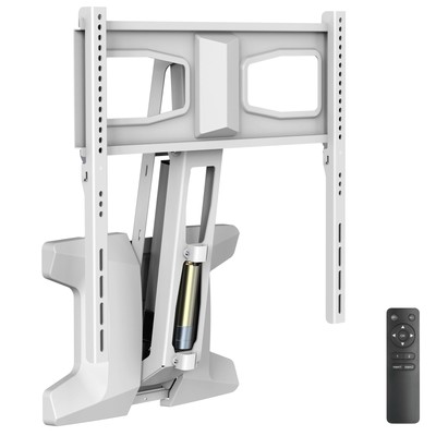MOUNT-IT! Motorized Fireplace TV Wall Mount | Remote Control Electric Pull Do...