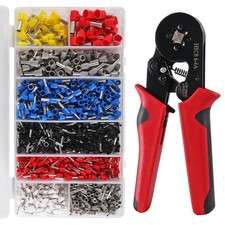 Ferrule Crimping Tool Kit AWG23 7 Self Adjustable Ratchet Plier 1250 PCS