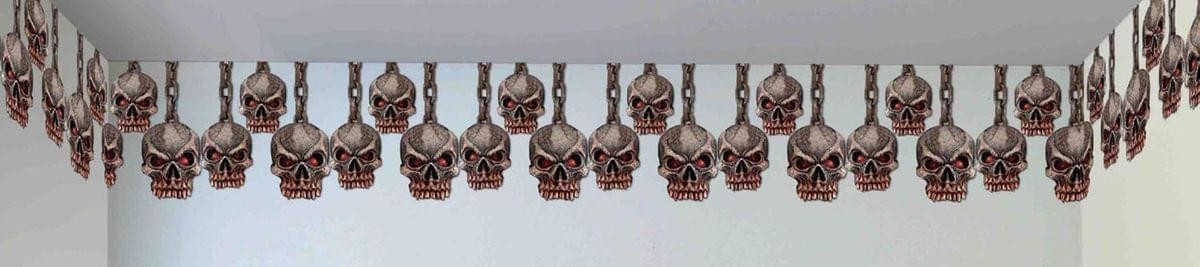 Spooky Dungeon Skull Backdrop Halloween Decor Prop Roll