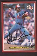 Steve Rogers Autograph Montreal Expos 1984 Donruss All Star