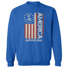 Vintage America 250 Years 67 183 Meme 4th of July Unisex Crewneck Sweatshirt