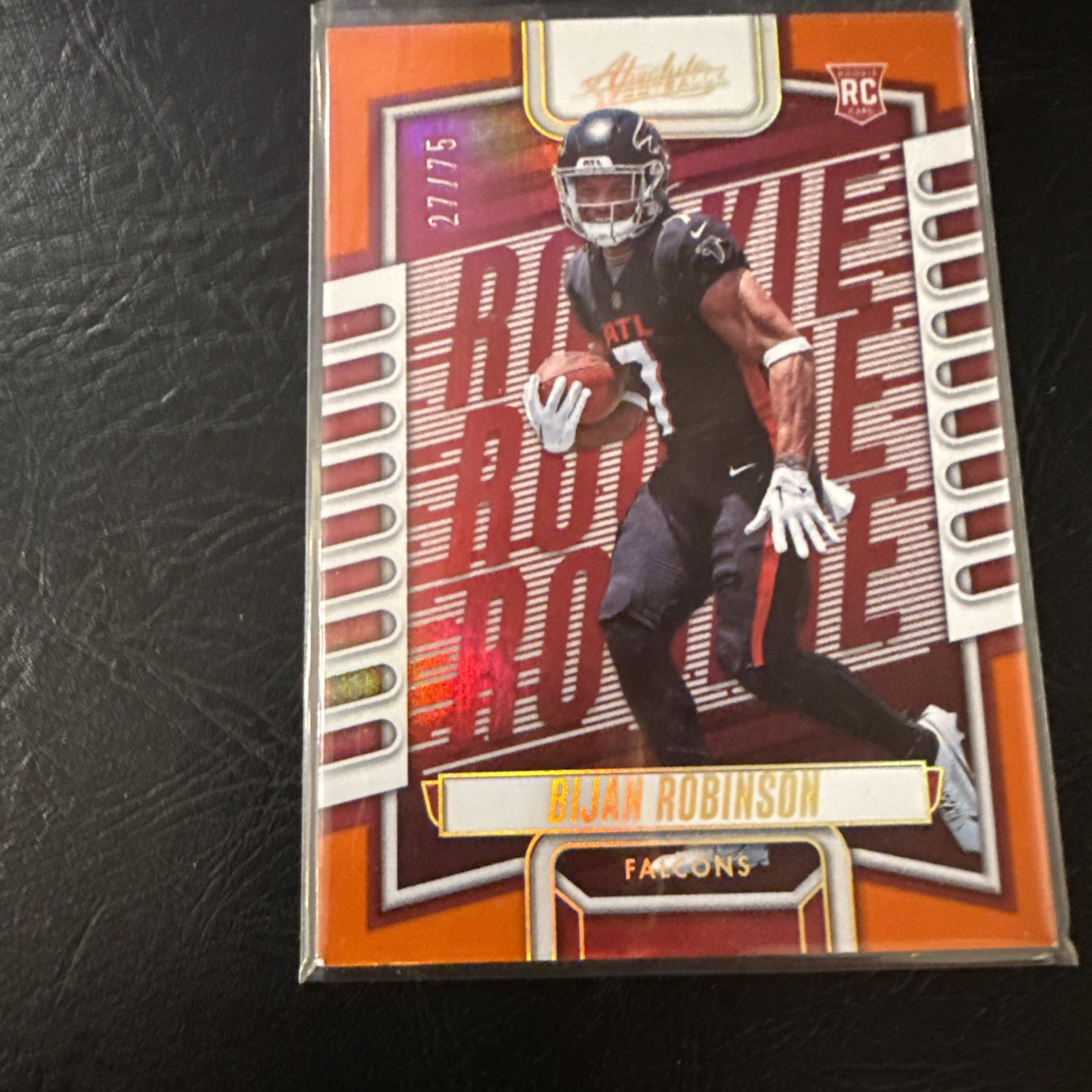 2023 Panini Absolute - Rookies Bijan Robinson #106 Spectrum Orange /75 (RC)