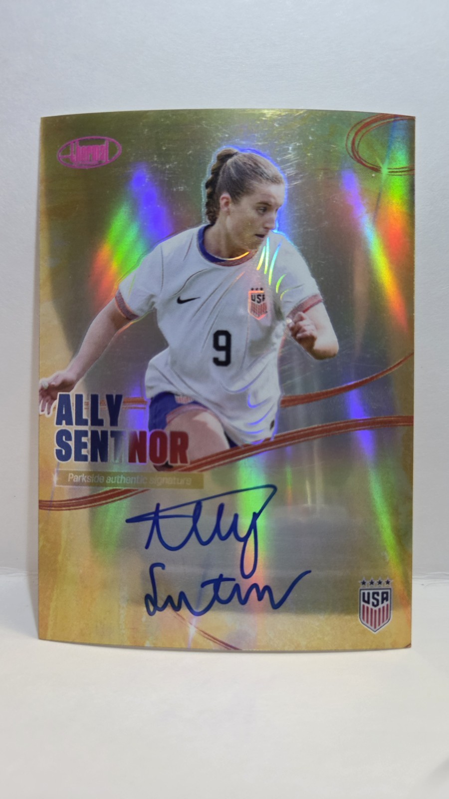 ALLY SENTNOR On-Card Auto Team USA - 2025 Parkside USWNT Thermal Autograph 