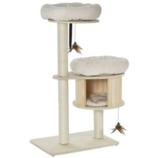 Indoor Cat Activity Tower Condo w/ Soft Cushion  Multiple Play Areas for Kitten