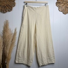 Free People wide-leg pants linen cotton lightweight boho Medium