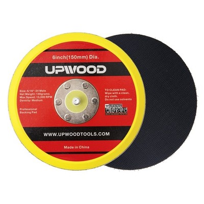 6 Inch Hook Loop Sander Backing Pad 2PK 5/16 24 Thread DA Polisher