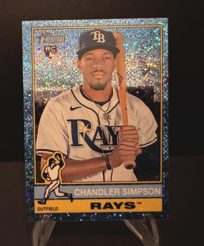 2025 Topps Heritage High Number - Chandler Simpson #519 Chrome Light Blue...