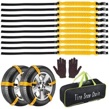 10 PCS Wheel Tire Snow Anti-skid Chains for Car Truck SUV Emergency Universal
