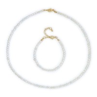 Set Aus Vergoldetem Silber Mit WeißEm Topas 80,36Ct