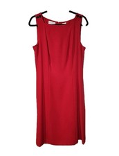 Dress |sz| 10 Liz Claiborne Red Length 39 inch Formal Office, Event . Workwear