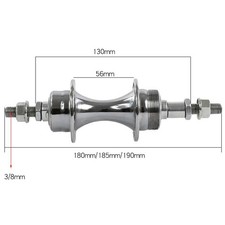 Silver Bike Rear Hub Easy Installation with Screw End Nutted Axle Design