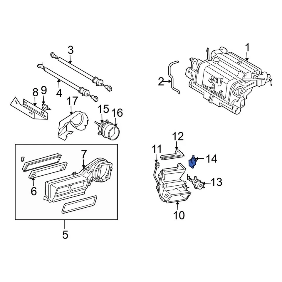 For Dodge Sprinter 3500 2003-2006 Dodge 5103807AA HVAC Heater Control Valve Foto 4 de 4