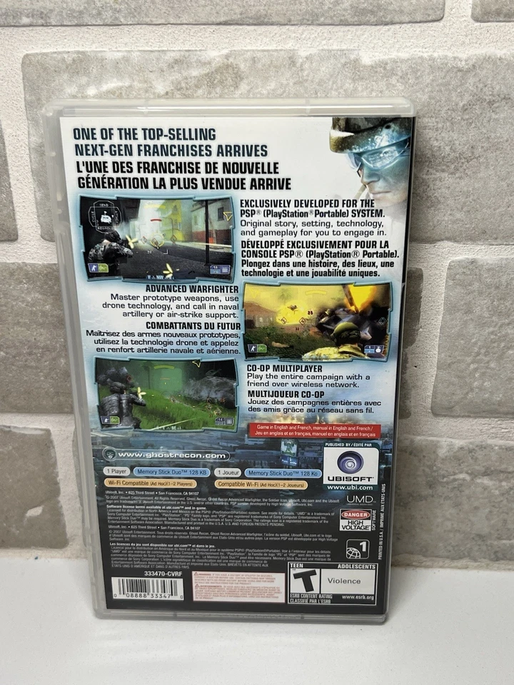 Tom Clancy's Ghost Recon: Advanced Warfighter 2 - Sony PSP, 2007 - Cib TESTED - Image 3 of 4