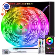 Led Light Strip 100ft RGB Music Sync Remote Control HBOWMDJIA Lights Bedroom