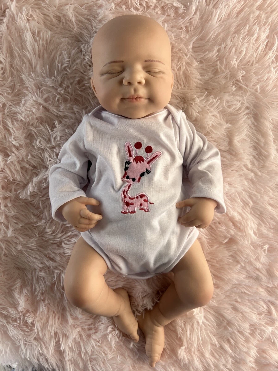 Realistic 18.5'' Asleep Reborn Doll Pascale 6.8lb Full Silicone