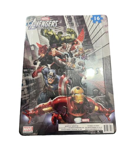 New & Sealed! Marvel Avengers Assemble Inlay Jigsaw Puzzle 16 pieces For Kids