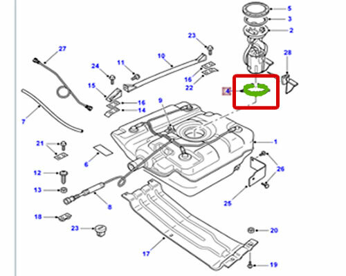 GENUINE LAND ROVER FUEL PUMP RING CONNECTOR DEFENDER DISCOVERY II ESR3807 - Picture 4 of 4