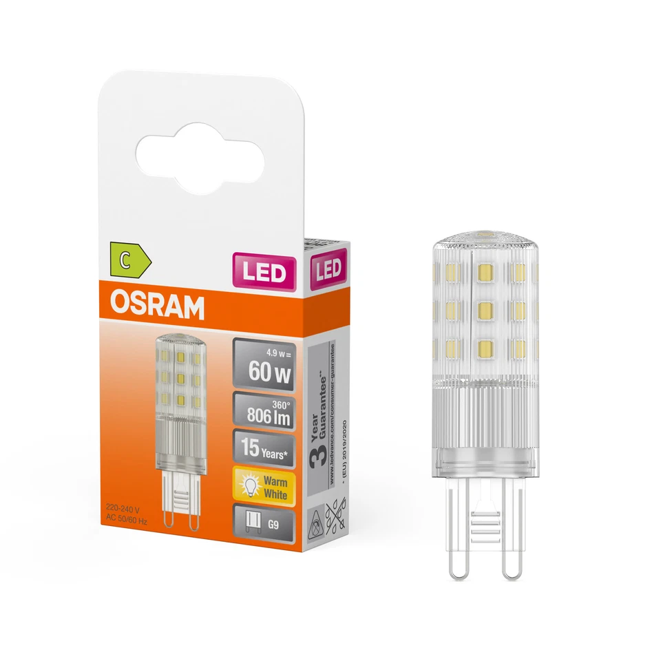 OSRAM LED PIN multicolor LED-Lampe mit Retrofit-Stecksockel G9, 4.9 W / 806 lm, - Bild 3 von 4