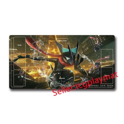 Greninja Pokemon Playmat TCG Card Game Play Mat Gaming Desk Mat Mouse Pad _o035
