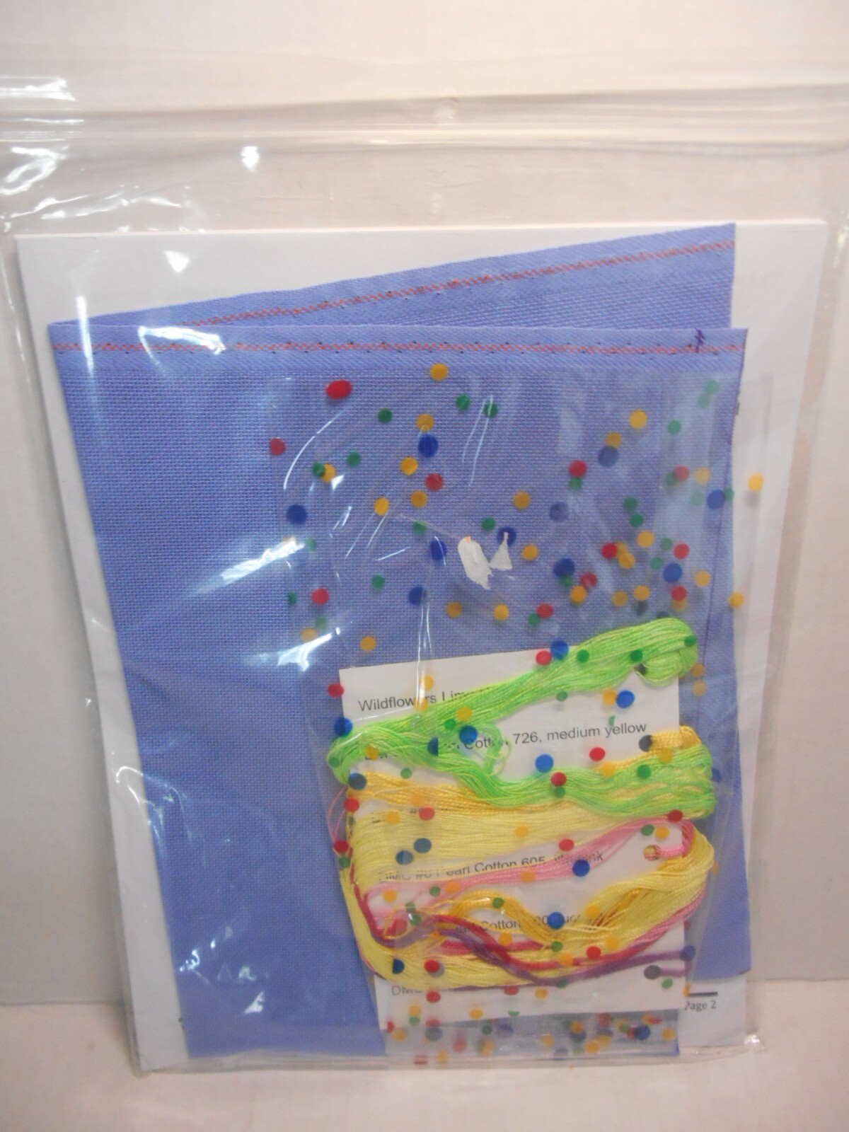 Handblessings Counted Cross Stitch Kit Eileen Gurak WILD FLOWER POCKET