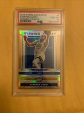 2019 PANINI CONTENDERS OPTIC STEPHEN CURRY PSA 10 WINNING TICKETS SILVER PRIZM
