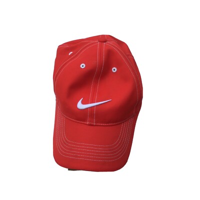 Nike Red Randal Oaks Junior Golf Hat With Adjustable Strap One
