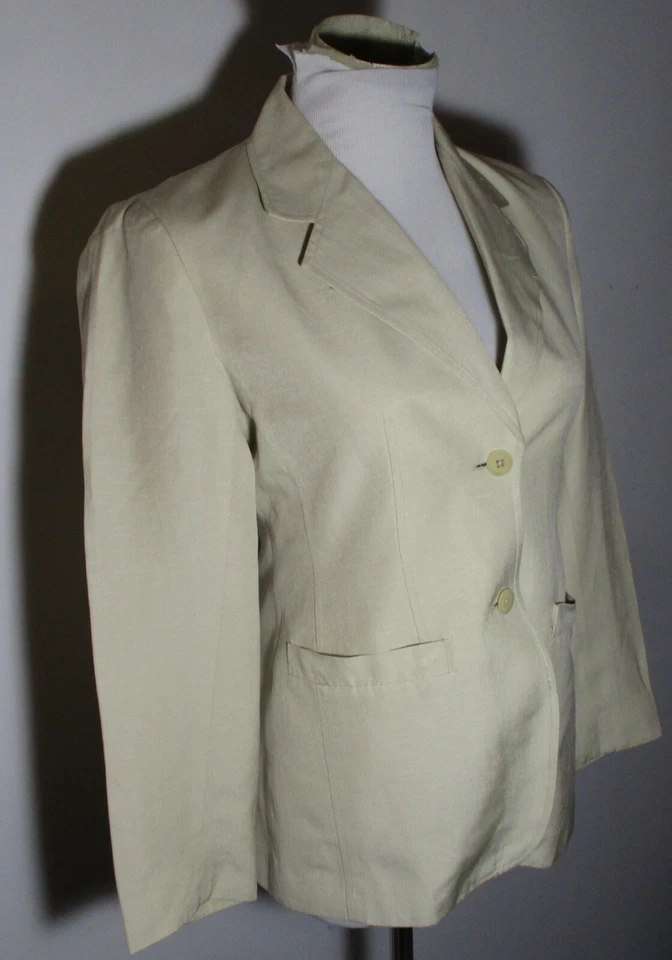 Chaqueta CLASSIQUES ENTIER Tostada Seda y Lino Talla XXS Foto 2 de 4