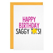 Happy Birthday Saggy-Tits Funny Birthday Cards For Friend Wife Friends GG-0104