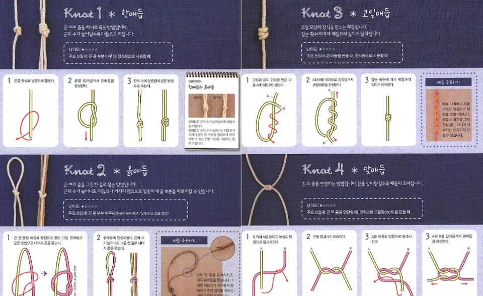 Decorative Knots 82 -All About Knots Made with Strings 82 Korean Edition 매듭 대백과 - Image 4 of 4