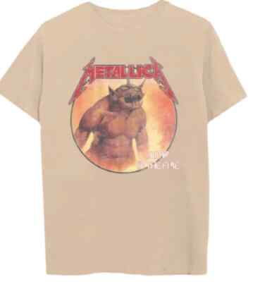 METALLICA - Jump In The Fire BEIGE T-Shirt - Size Extra Large XL