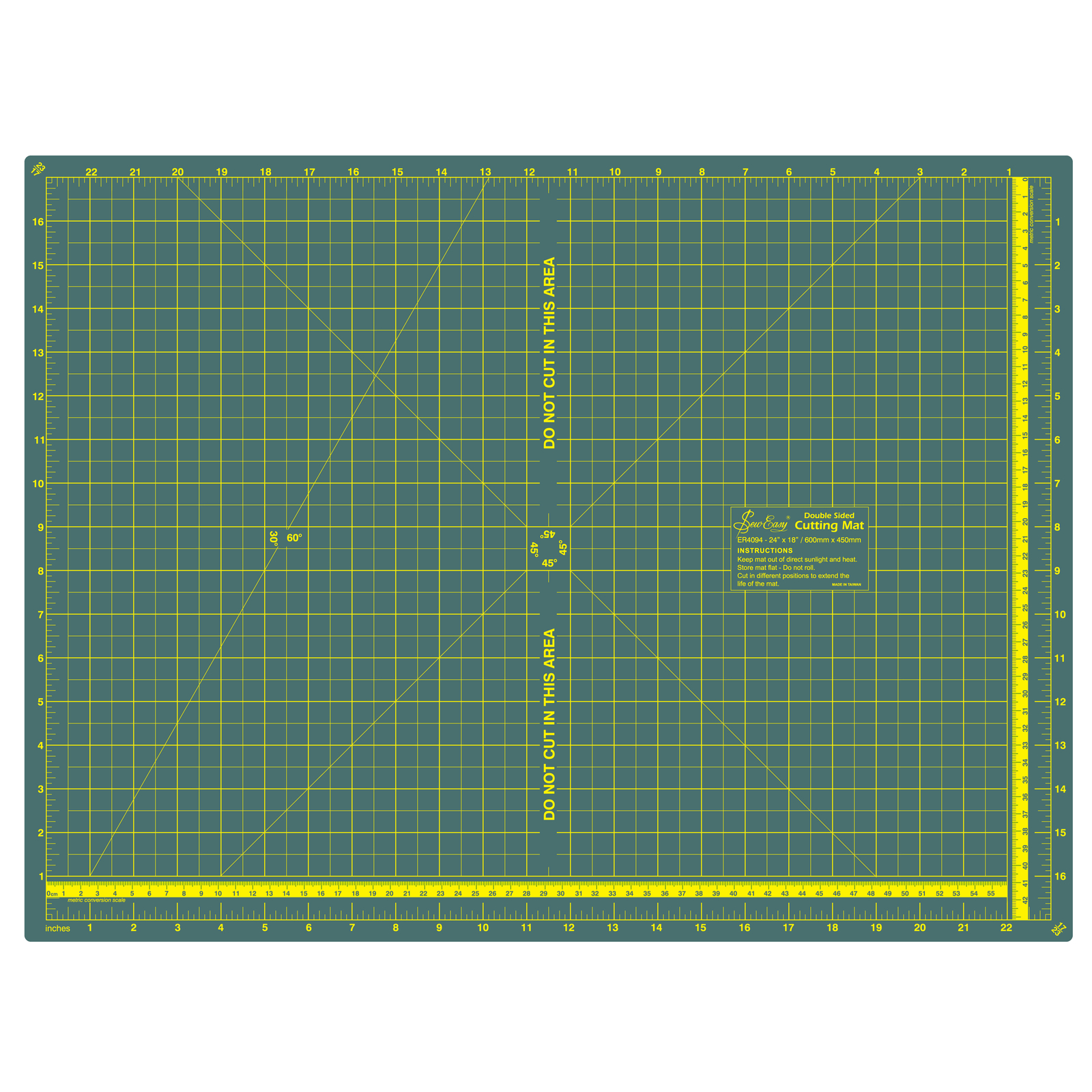 Sew Easy Portable/Foldable Cutting Mat 600mm x 450mm (24"" x 18"") - Image 2