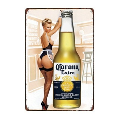 Corona Extra Metall Blechschild Humor und passend für Bar Cafe Garage Wanddeko
