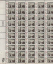 Scott # 1433 - U.S. Sheet Of 50 - John Sloan - MNH - 1971