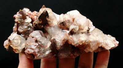 500g New Find Natural Red Tower-like Calcite Mineral Specimen / China
