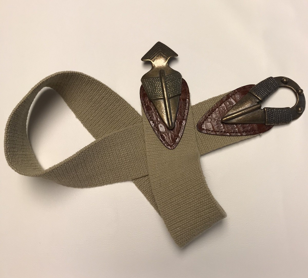 Vintage Omega 2 inch Arrowhead Stretch Belt Size Large | eBay