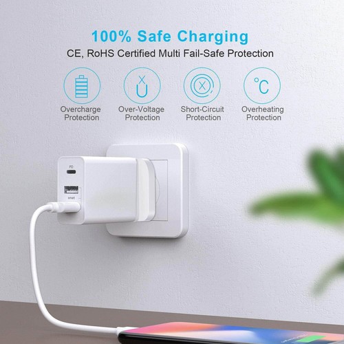 25W Type USB-C Super Fast Wall Charger For Samsung Galaxy S24+ Ultra S23 S22 S20 - Picture 7 of 16