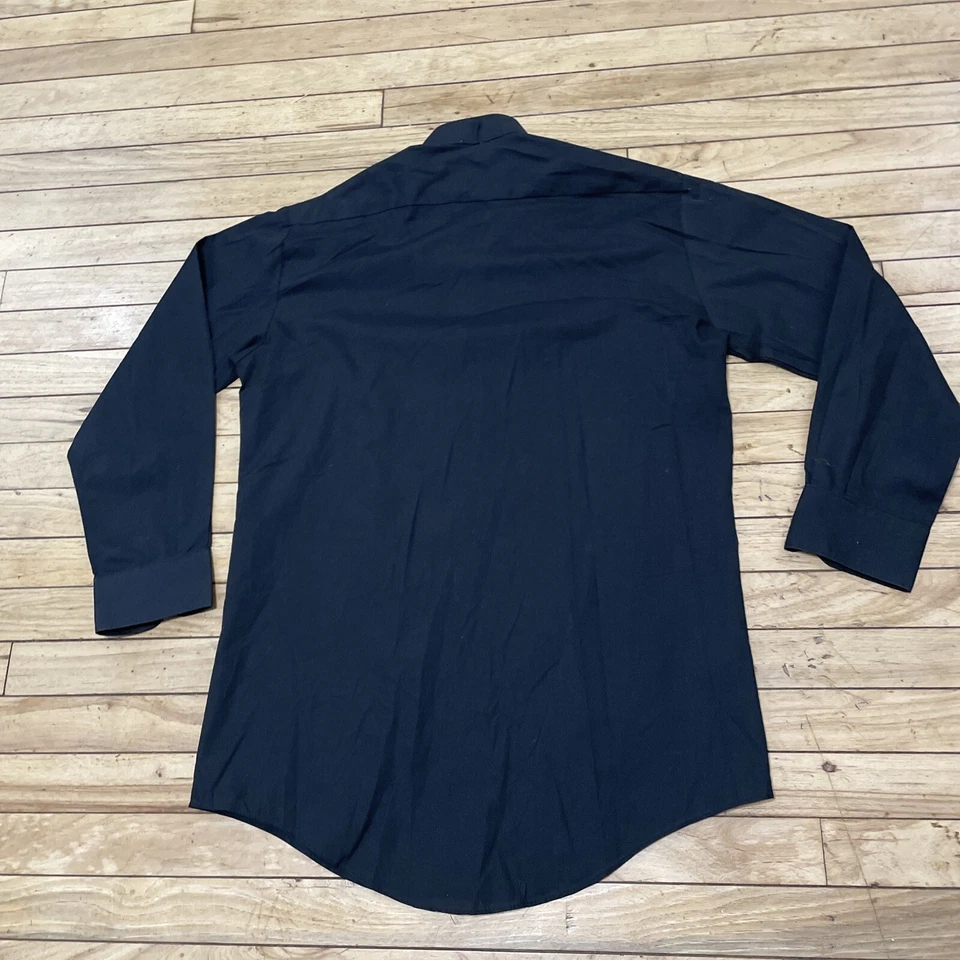 Camisa de Vestir Chaplin Esmoquin Negra Hombres M 36 37 Plisada Frontal Retro De Colección Años 90 Usada en Excelente Condición Foto 2 de 4